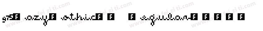 975HazyGothicSC Regular字体转换